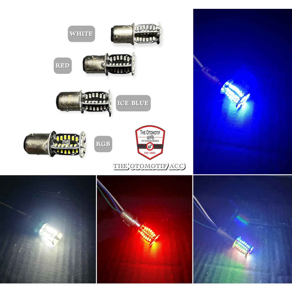 LAMPU STOP REM LED 64 MATA KEDIP LED LAMPU BERPUTAR MODEL TERBARU UNIVERSAL SEMUA JENIS MOTOR