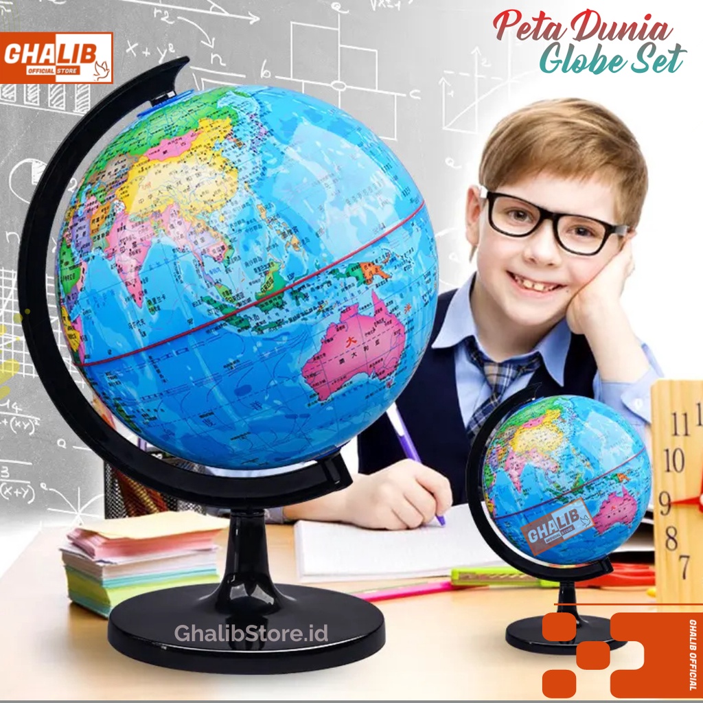 Mainan Edukasi Geografis Anak Bola Dunia Peta Dunia Globe Set