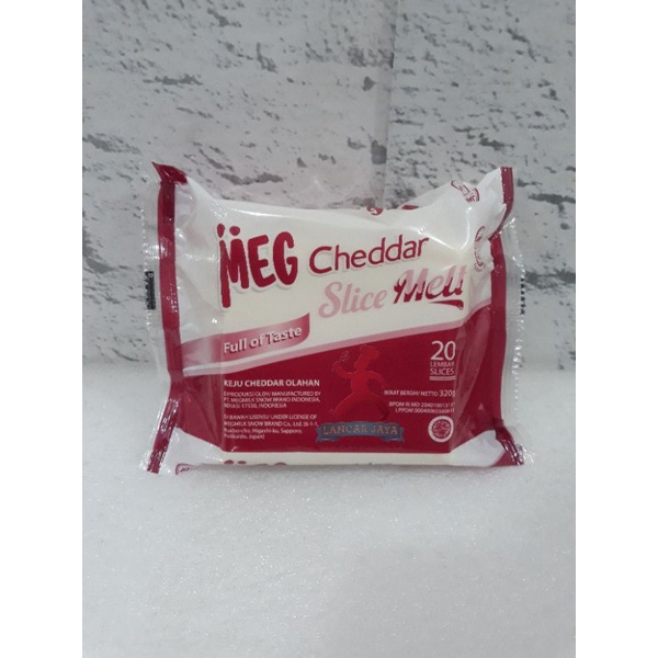 

Meg Cheddar Slice 20s melt 320gr