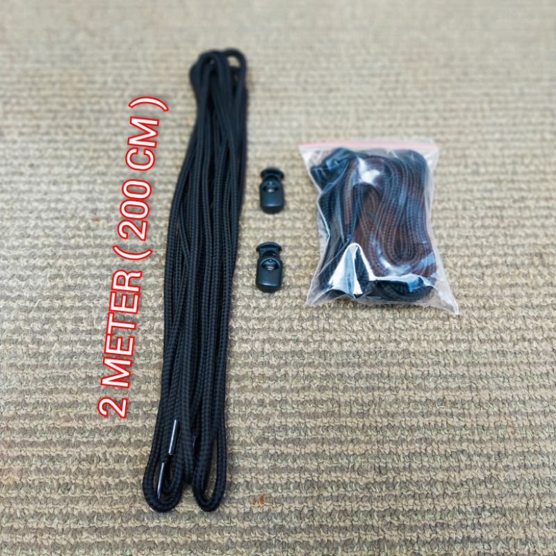 Sepasang Tali Sepatu Bulat Panjang 200Cm 150Cm 120Cm Warna Hitam, Putih, Cream, Cokelat, Tan, Abu Untuk Sepatu Sport, Casual, PDL PDH, Sneakers, Pantofel