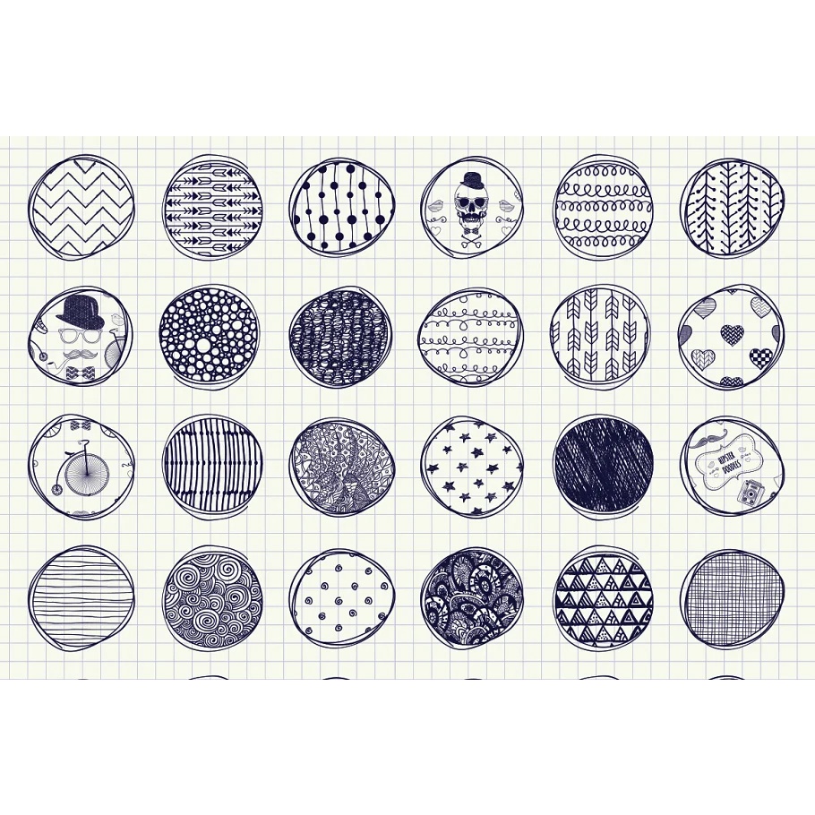 32 Pen Drawing Seamless Patterns