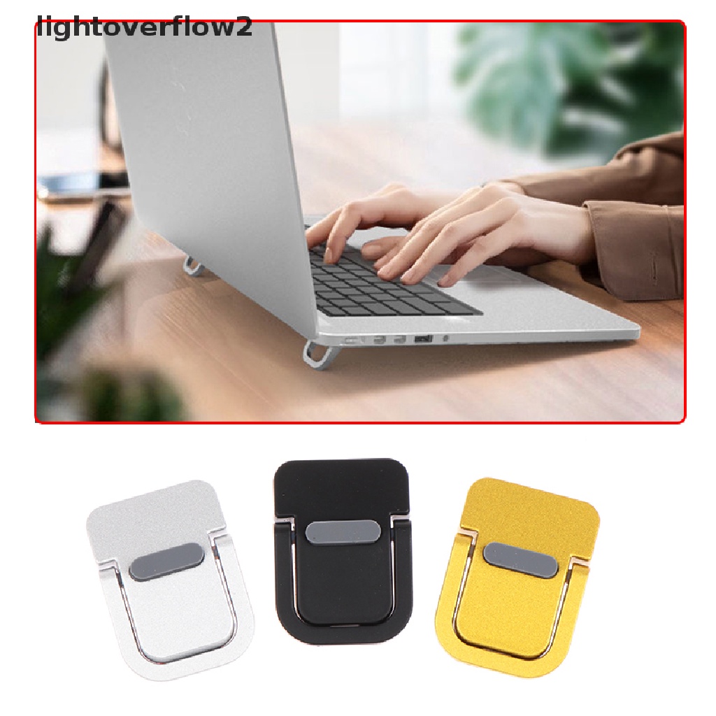 (lightoverflow2) Stand Riser Laptop / Keyboard Bahan Aluminum (ID)