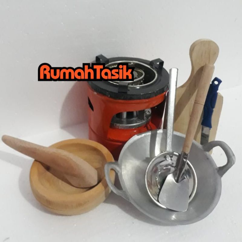 Set Mainan Masak Masakan Anak Paket Cobek Talenan Free Pisau Mini