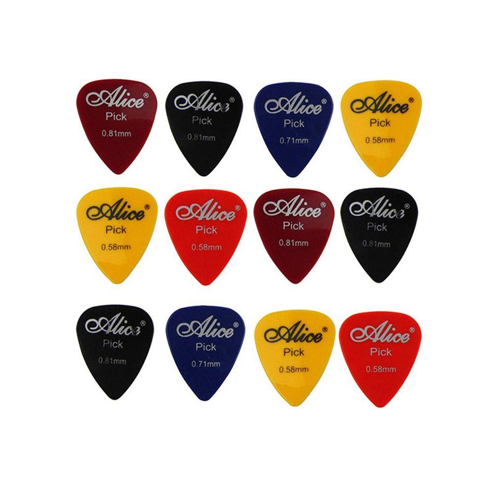 [Elegan] Picks Gitar 0.58 - 1.5 mm 100pcs 0.58/0.71/0.81mm Plectrum Aneka Warna Mediator Alice acoustic Musical Instrumen Bass Aksesoris Gitar Plectrum