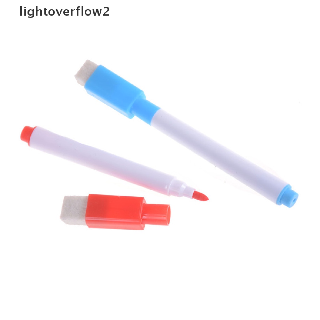 (lightoverflow2) 5pcs / set Spidol Papan Tulis / Jendela Warna-Warni Dengan Penghapus Untuk Kantor