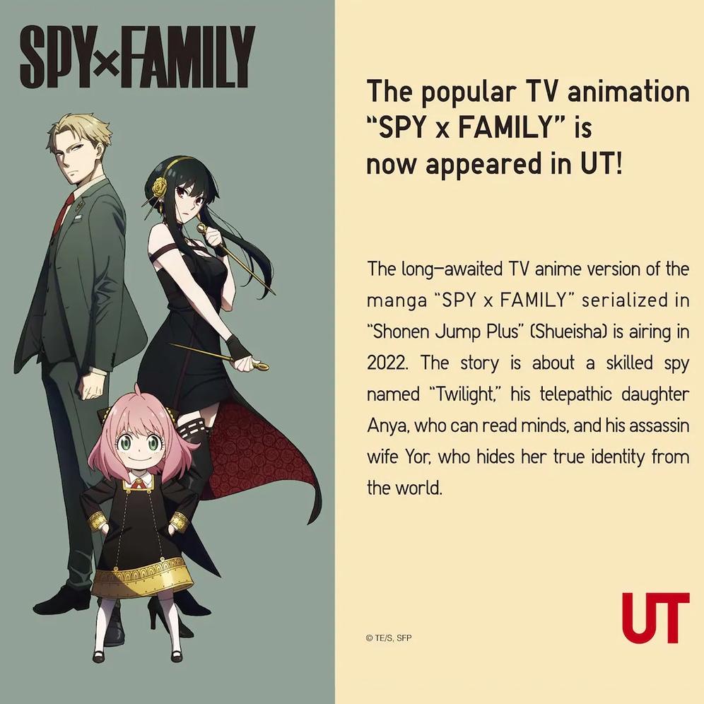 [KODE 9JDSW] UNIQLO X SPY FAMILY | UT GRAPHIC T-SHIRT | SPY FAMILY | ANYA FORGER | KAOS ANIME | STRE
