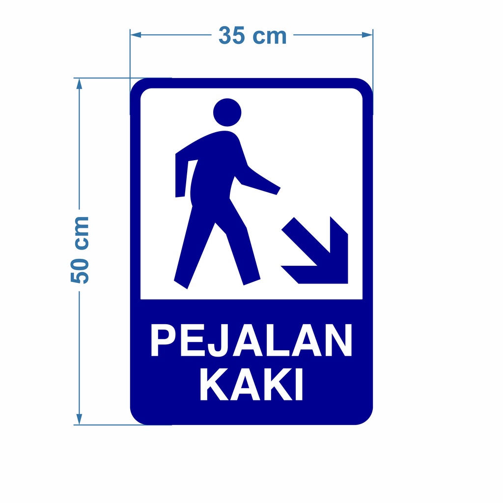 STIKER RAMBU Pejalan Kaki Bahan REFLEKTIF