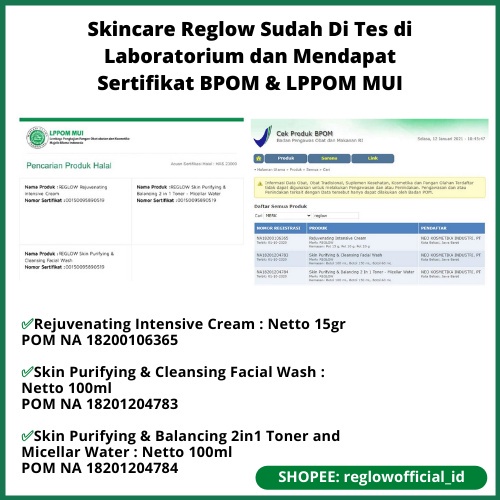 Facial Wash Purifying dan Cleansing Reglow | Pencuci Wajah Glowing | Kosmetik Pencerah | Pembersih Muka