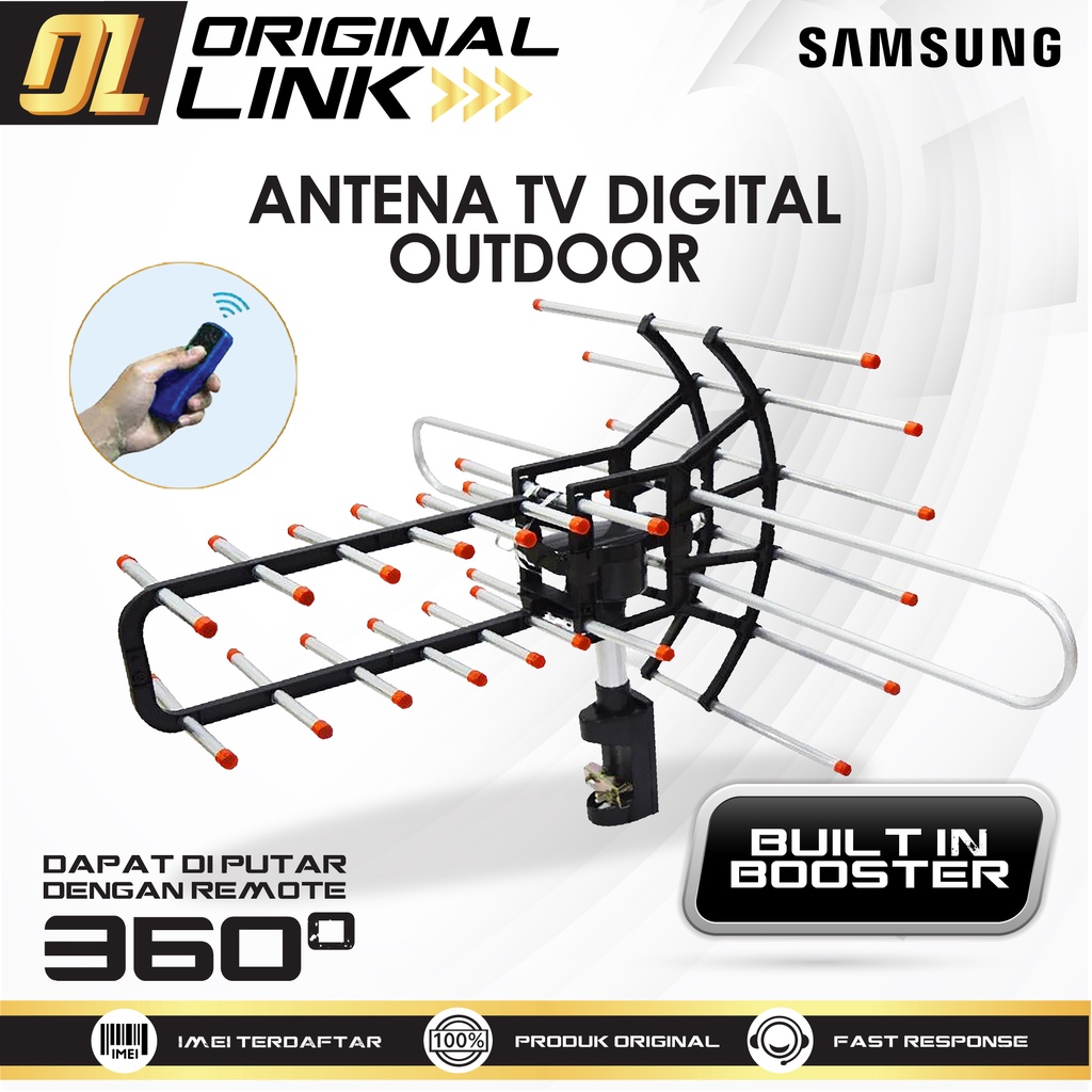 Antena TV Digital Luar dengan Booster Remote Antena Outdoor