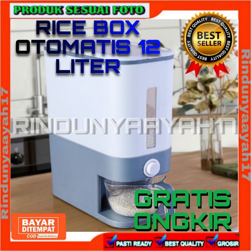 [RA]BOX BERAS 12 LITER OTOMATIS DISPENSER RICE BOX TERLARIS