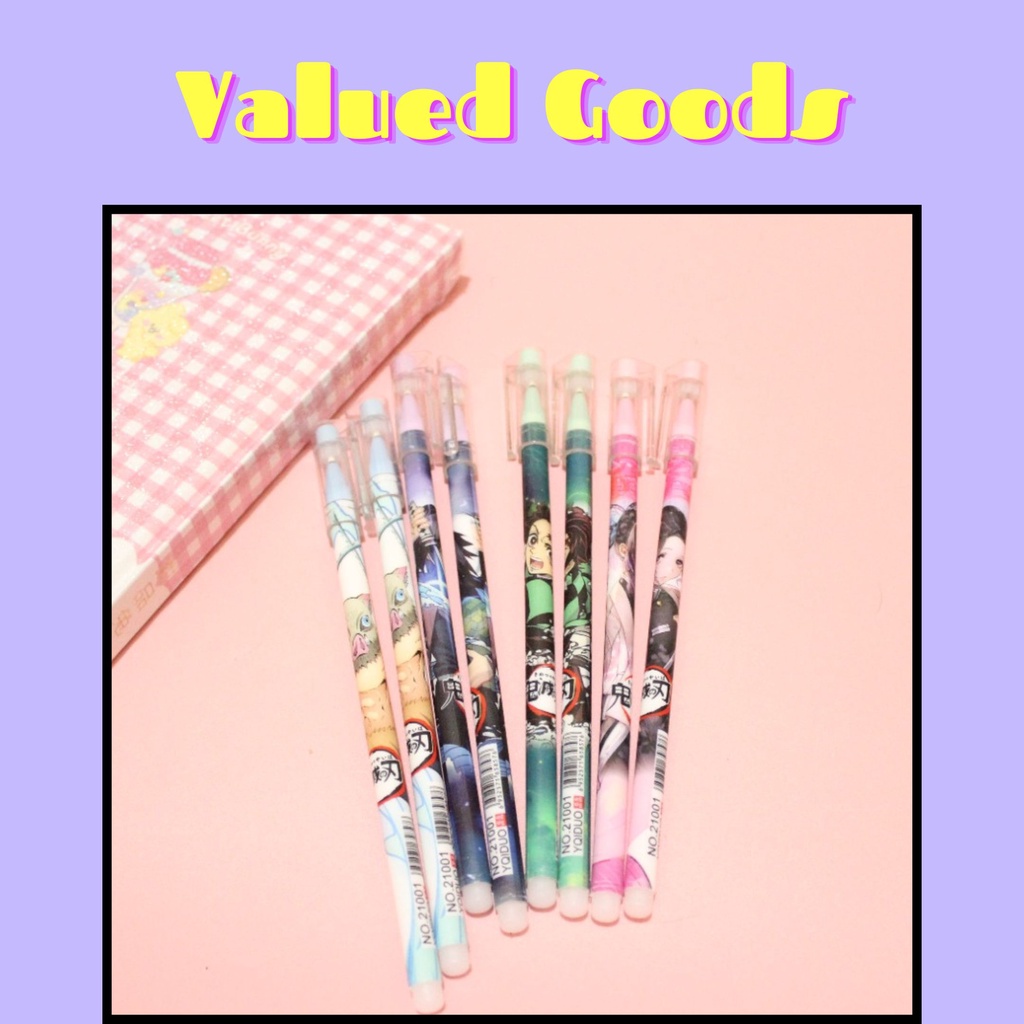

Pulpen Gel Demon Slayer Eraseable - pena lucu pen gel bolpoin bulpen warna warni unik alat tulis hadiah anak sekolah & kantor stationery cute karakter kartun bisa dihapus