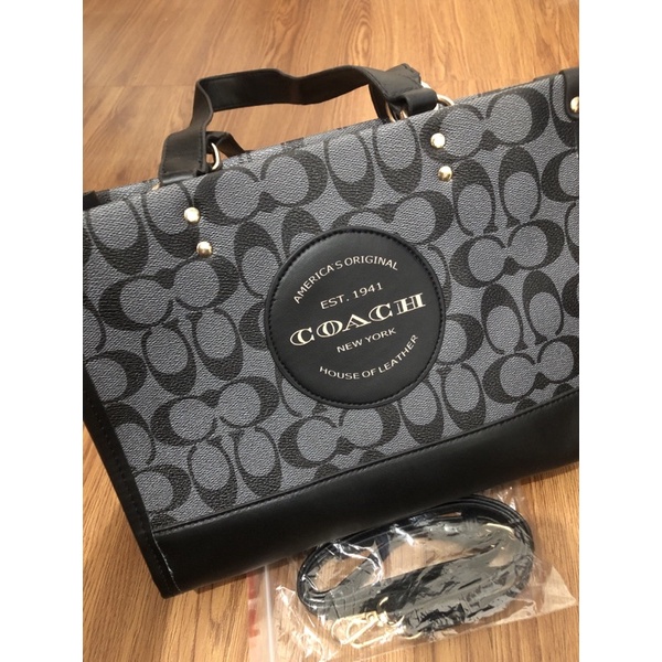 PREMIUM Coach Dempsey Field Tote Black (baru, bukan preloved)