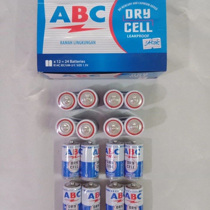 

murah Baterai ABC Biru Sedang R14C 1,5 Volt Isi 2