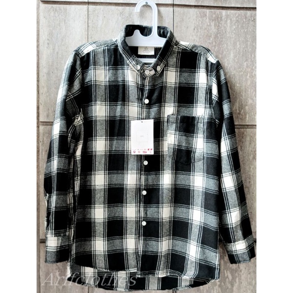 kemeja flanel anak laki-laki dan perempuan unisex flanel kotak