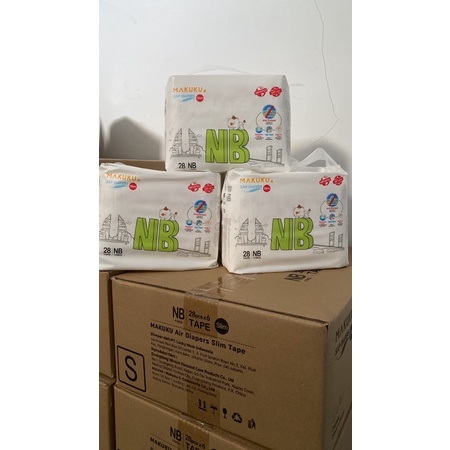 MAKUKU SAP DIAPERS TAPE NB28/S38/M32/L34/XL28/XXL28