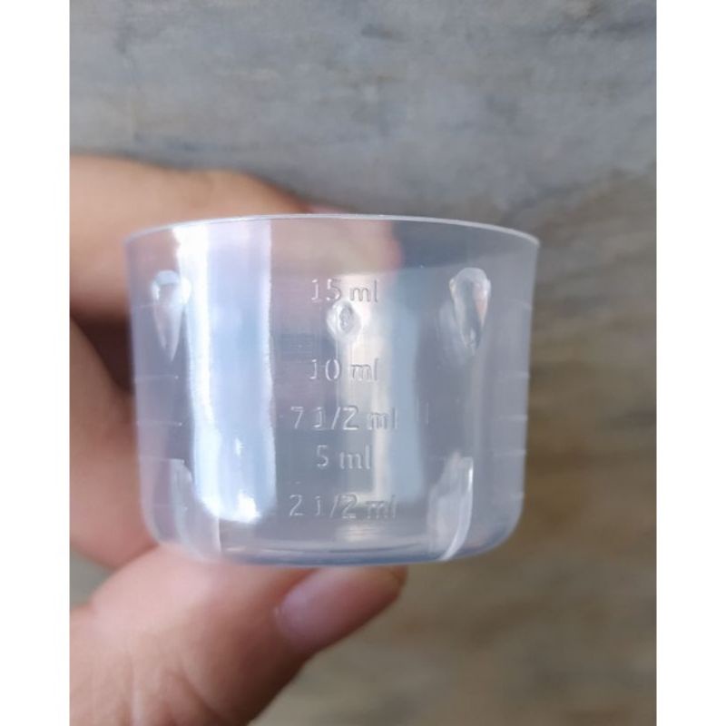 Gelas Takar Obat 15 ML/Gelas Ukur Obat/Measuring Cup 15 ML PP