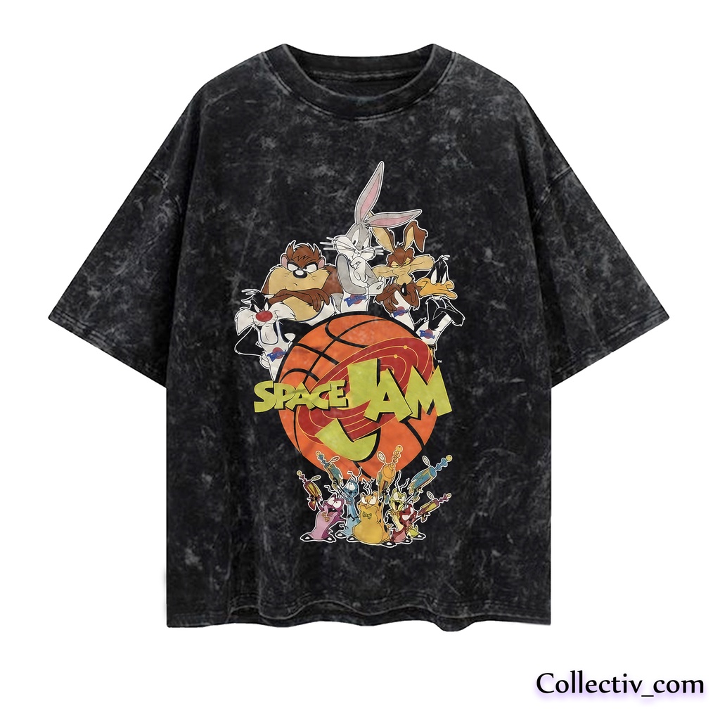 Space Jam Vintage Oversized T-Shirt | Oversize Shirt | Washed T-Shirt | looney tuns