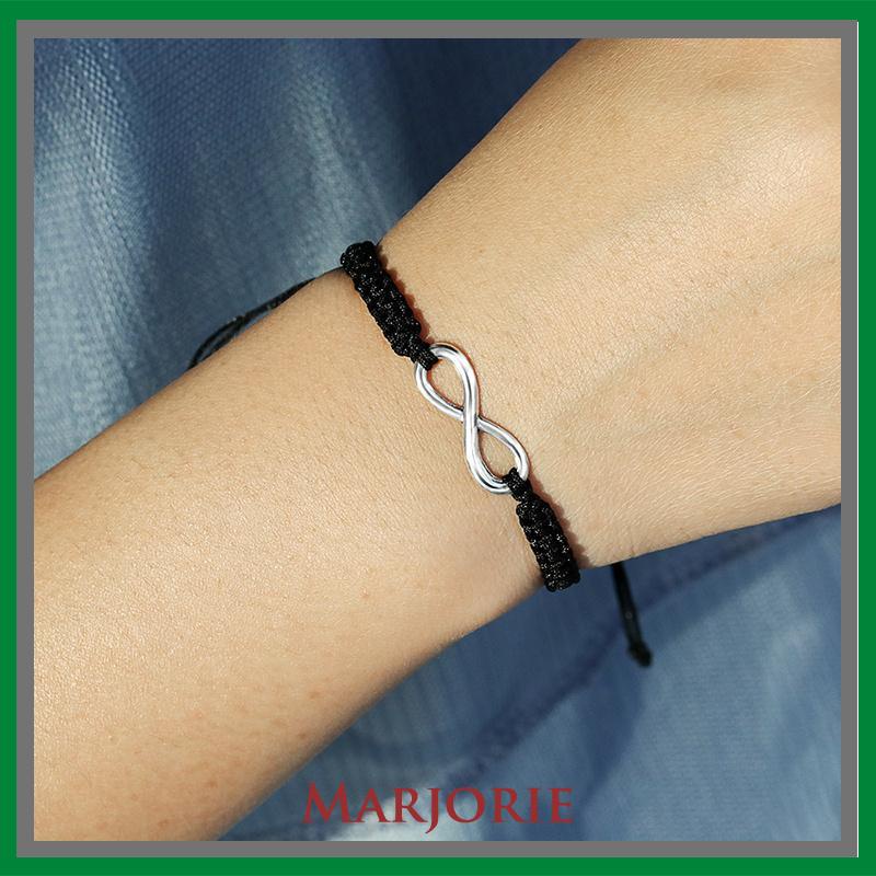 1pc Gelang Tali Handmade Desain 8 Infinity Untuk Pasangan S-MJD