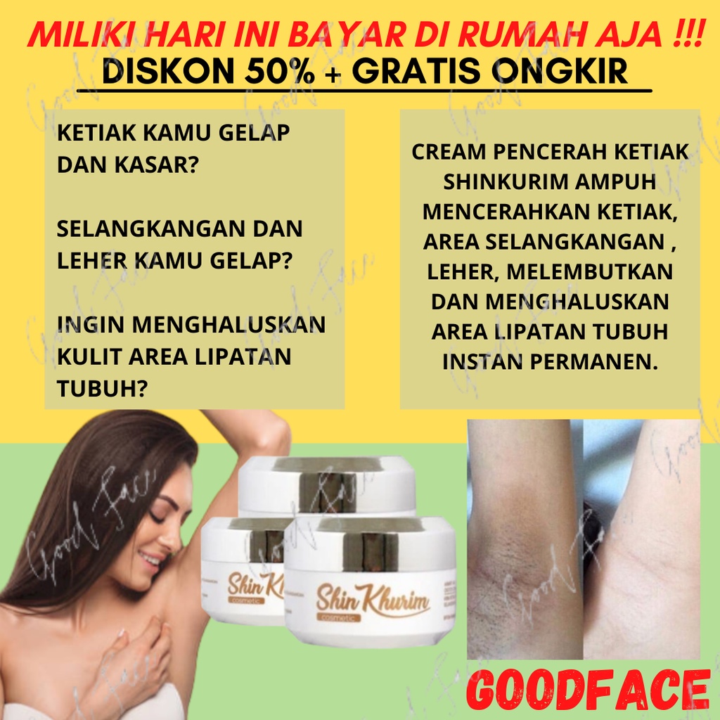 SHINKURIM CREAM PEMUTIH KETIAK DAN SELANGKANGAN BPOM PEMUTIH BADAN PERMANEN PENCERAH KETIAK BODY CREAM PERONTOK DAKI LEHER PERAWATAN BADAN