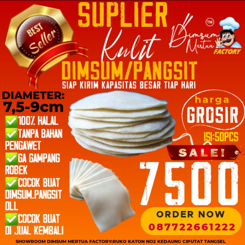 

PROMO HARGA PABRIK‼KULIT PANGSIT/DIMSUM PREMIUM LEMBUT/DAN BERTEKSTUR ISI 45-50PCS LEMBUT-produsen Dimsum Mertua Favotory