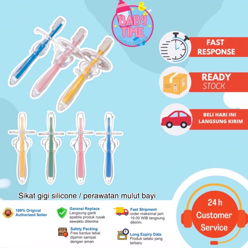 Sikat Gigi Bayi Silicon / baby tooth brush