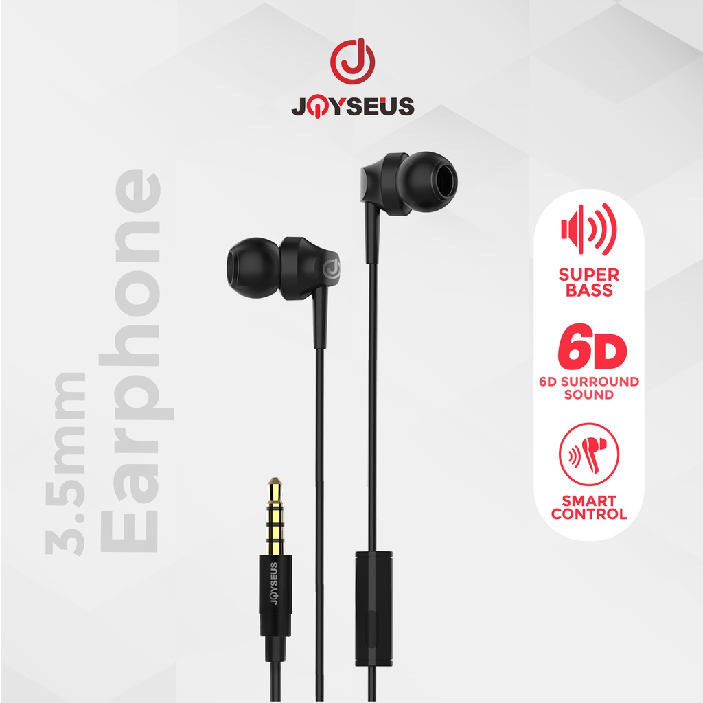 headset Handsfree JOYSEUS JOYE02 In Ear Sport Bass Subwoofer + Microphone