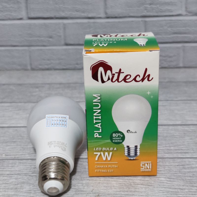 MITECH PLATINUM LAMPU LED A BULB 7W 7 WATT SNI