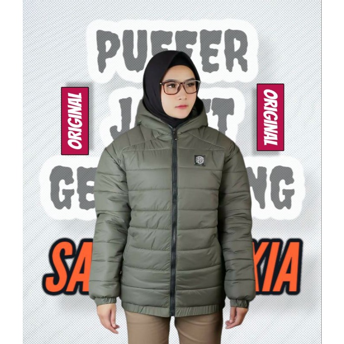 PUFFER HIJAU - JAKET GELEMBUNG HIJAU - JAKET GELEMBUNG PUFFER SALVIO HEXIA