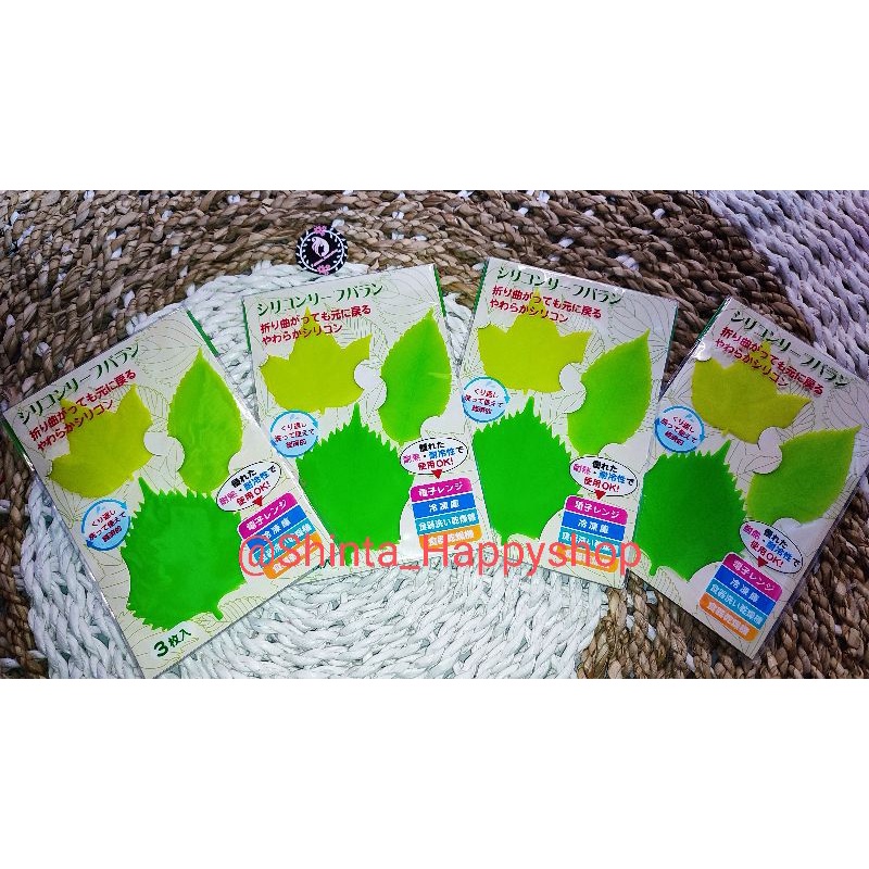 SHS Lettuce, daun selada, baran Silicon silikon hiasan bento Torune original Jepang isi 3