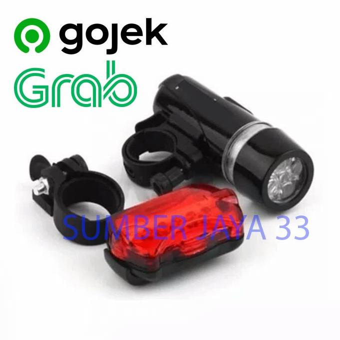 Lampu Sepeda Depan Led + Lampu Sepeda Depan Belakang