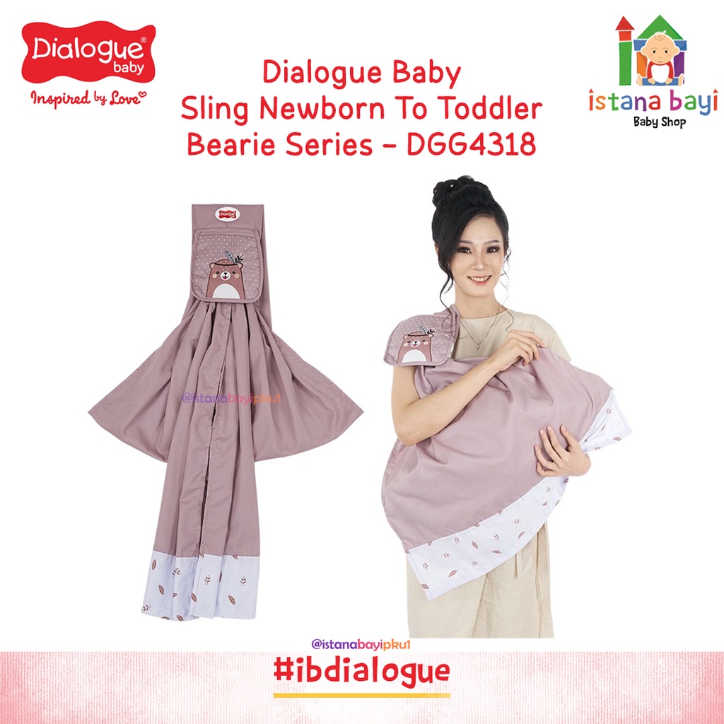 Dialogue Baby Sling Newborn To Toddler Bearie Series - DGG4318/ Gendongan Samping