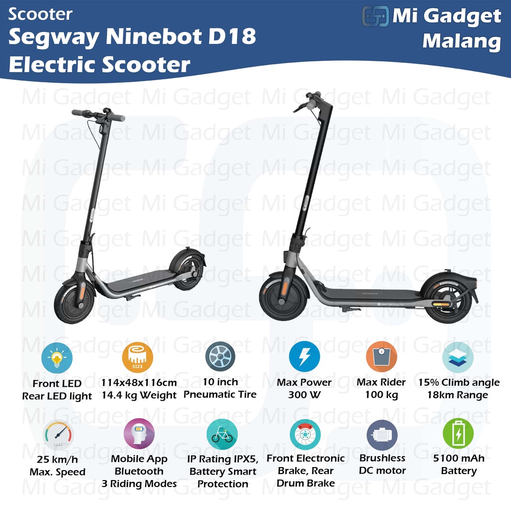 Skuter Elektrik Segway Ninebot D18 Electric Scooter