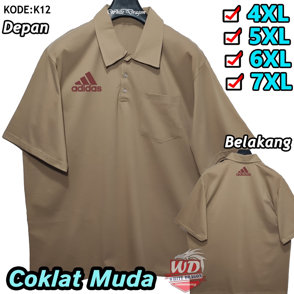 Kaos POLO Big Size 4XL 5XL 6XL 7XL KAOS KERAH Bigsize JUMBO KODE K12