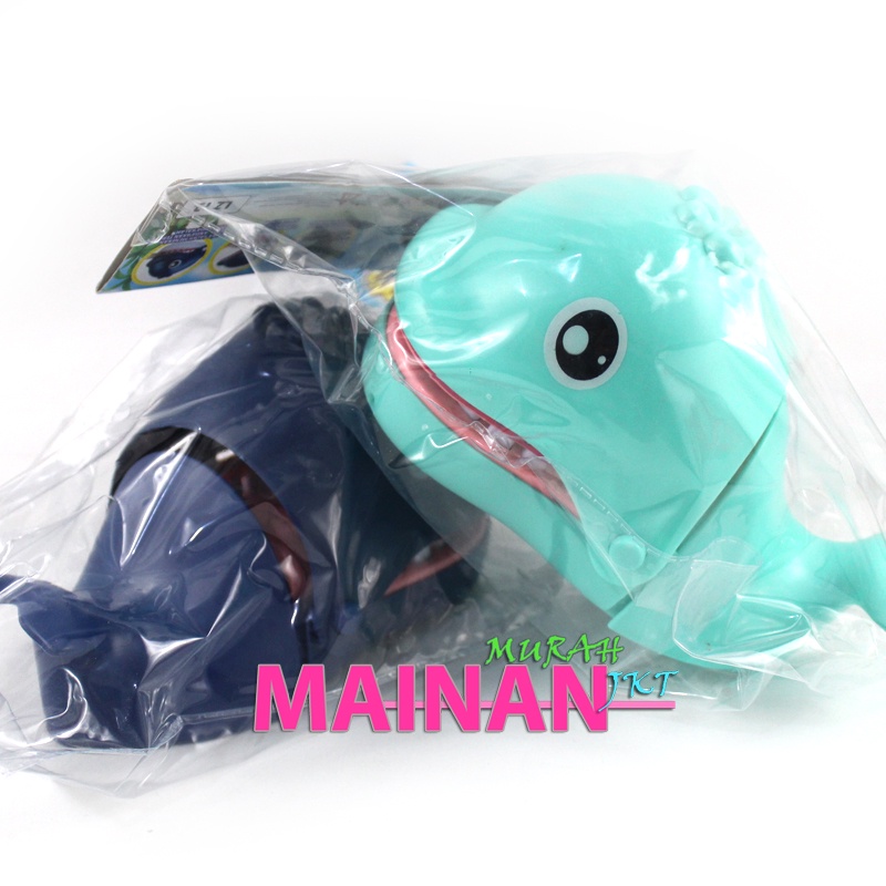 MAINANKEI MAINAN ANAK MURAH LZ13 PAUS GIGIT KANTONG CRAZY WHALE GIGIT KAGET SET KANTONG MAINAN PRANK
