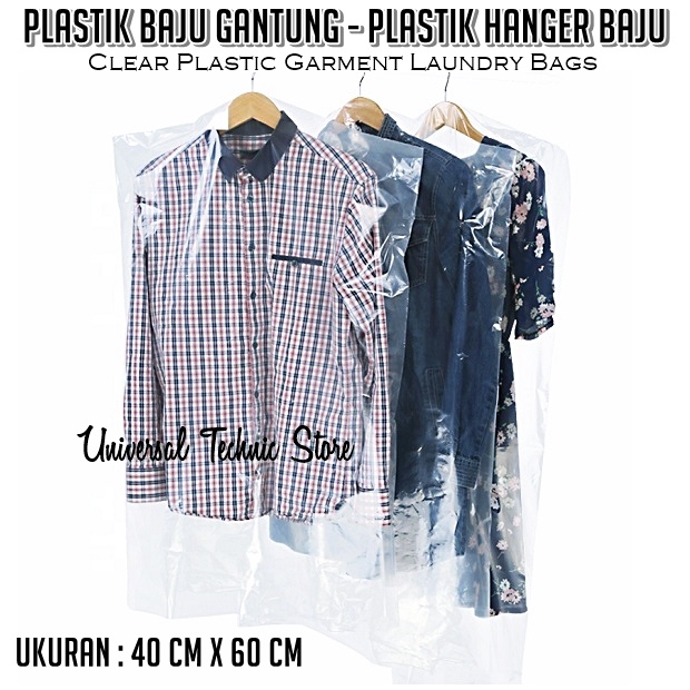 Plastik Gamis Baju Hanger Gantung / Plastik Packing Laundry 40x60 cm