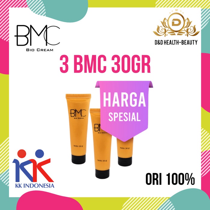 PAKET 3 BOTOL SALEP BMC BIO MULTIPLE CREAM 30GR / KK INDONESIA / ORI TERBARU