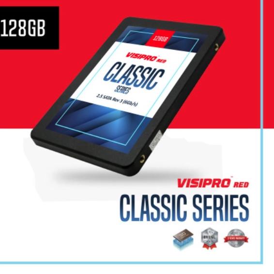 KodeL1x1W--SSD Visipro Red Classic Series 128GB - SATA - 2.5'' - Garansi 3 Tahun