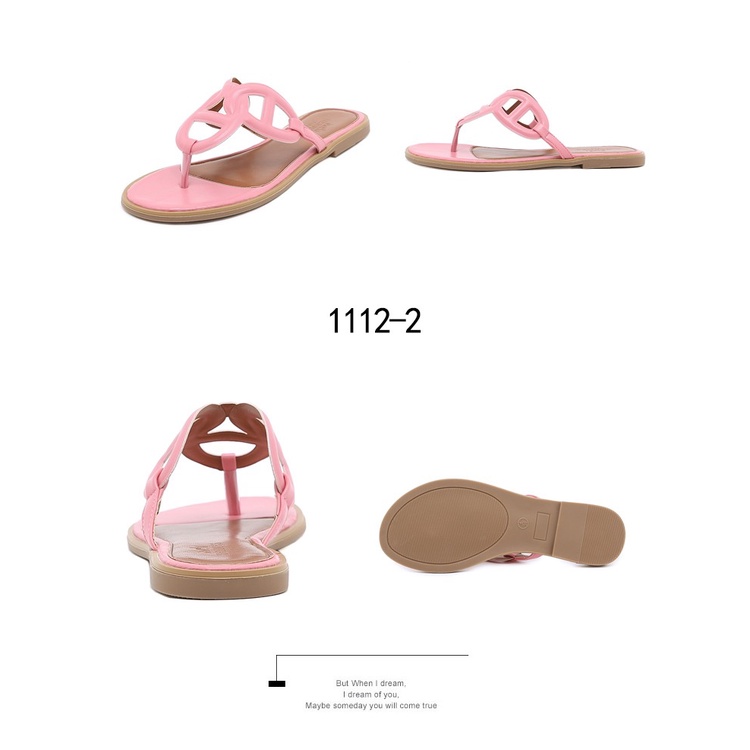 H Beach Leather Flat Sandals 1112-2