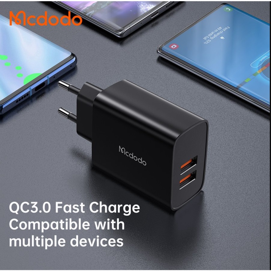 MCDODO SUPER FAST CHARGING 36W SAMSUNG HUAWEI 5A USB C USB A QC 4 Adaptor Charger VOOC Samsung Chasan casan cas