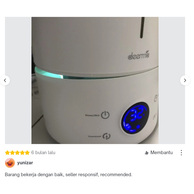 DEERMA Air Humidifier F628S Purifier Pelembab Udara Garansi