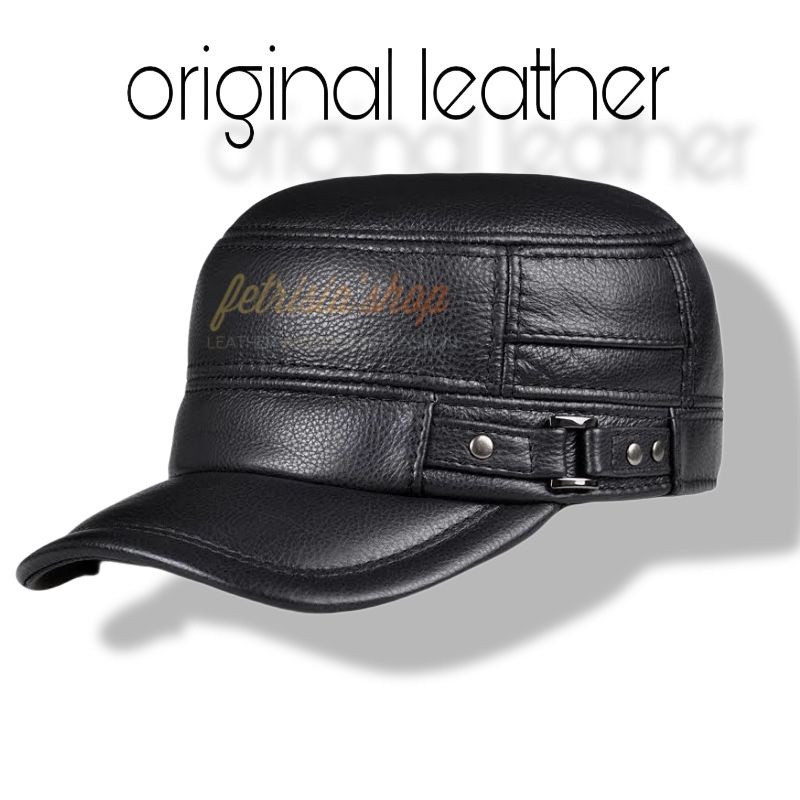 topi komando kulit domba asli