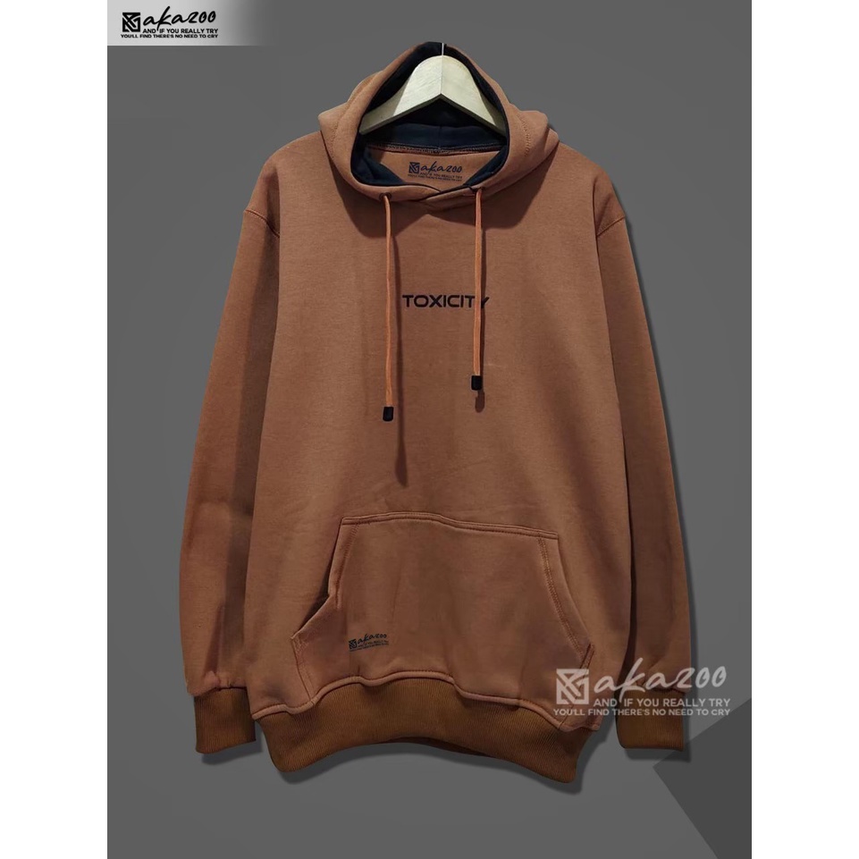 hoodie pria distro original brand 2022 Sablon Toxicity Mocca hoodie pria distro premium ziper hoodie original hoodie oversize korean style pria hoodie akazoo.id