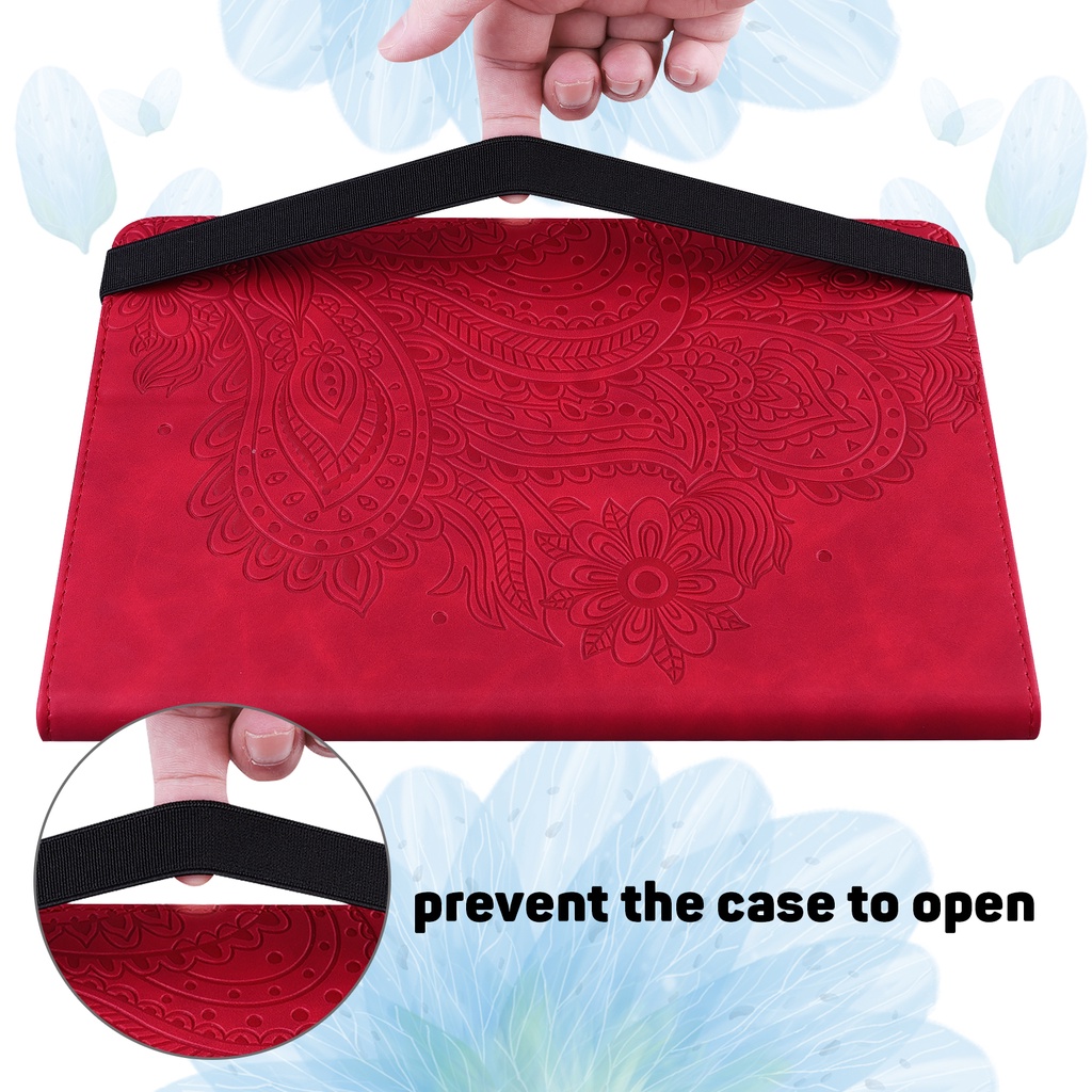 Flip Case Dompet Kulit Emboss Bunga Merak 3D Cover Xiaomi Redmi Pad (2022) 10.61 &quot;VHU4254IN 5G