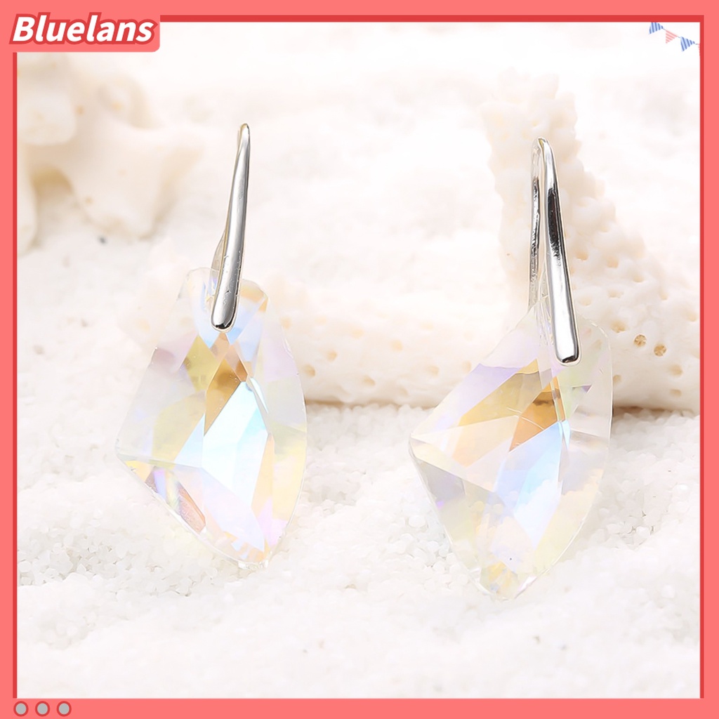 Anting Hook Juntai Berlian Imitasi Potongan Asimetris Untuk Wanita