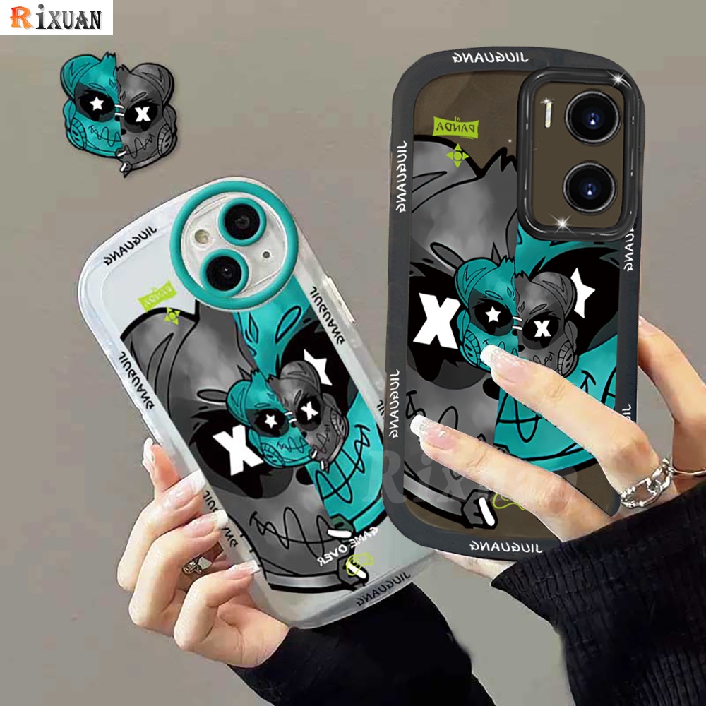 Soft Case TPU Motif Doodle Beruang Untuk VIVO Y16 Y22 Y35 Y33S Y21T Y21S Y21A Y15S Y01 Y12 Y15S Y12S Y20S Y19 Y15S Y25 Y50 Y1 S