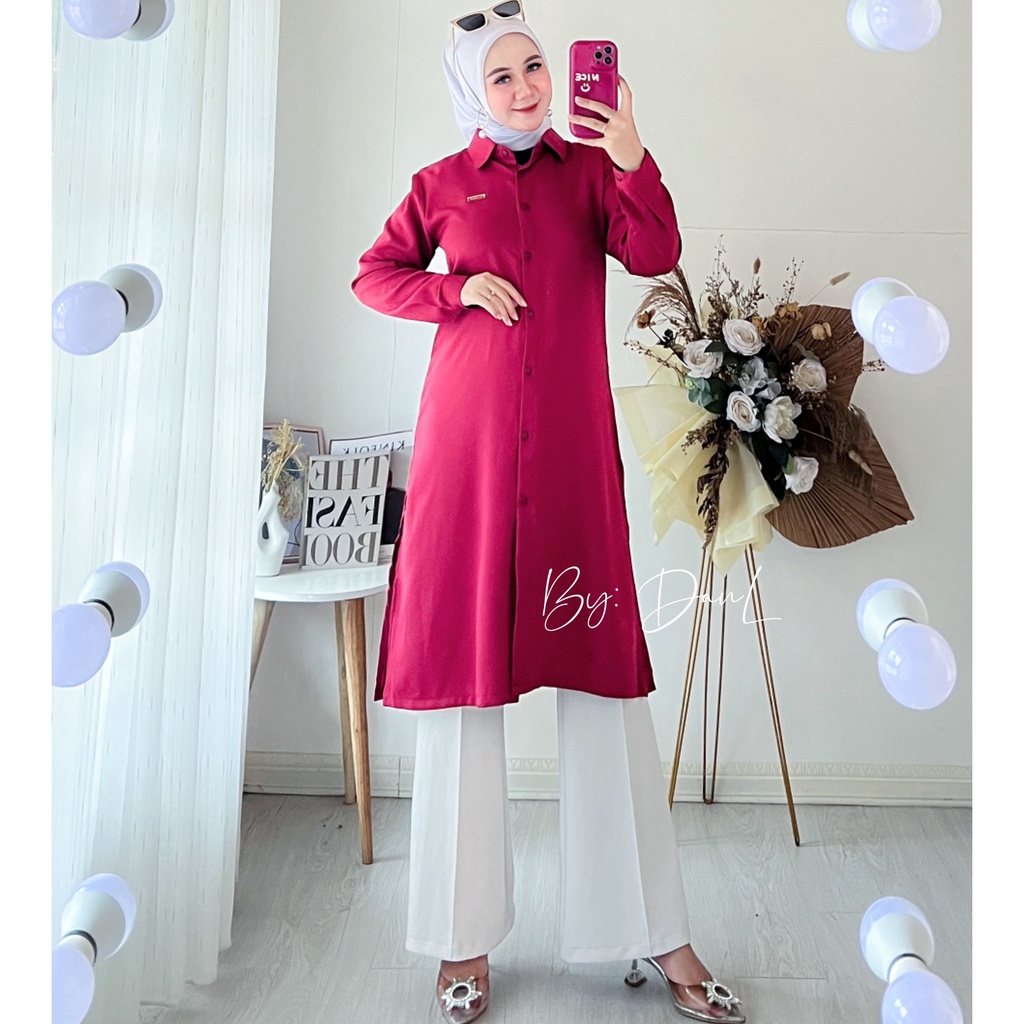 TUNIK BESIC PANJANG WANITA LD110CM/OUTER