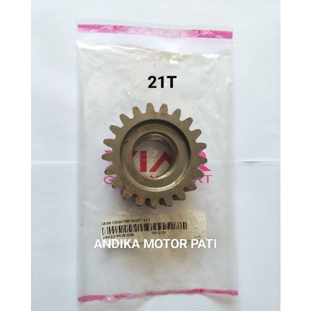 GEAR COUNTER SHAFT 21T GIGI GARDAN BELAKANG VIAR RODA3 KARYA 300CC