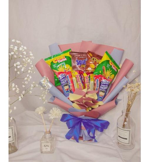 

idHh6H1--(Ready) snack bouquet || bucket || bouquet || gift