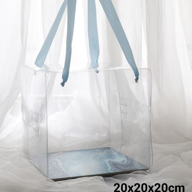 

BMK-0020 Kotak kue dus kue glass mika cake box 20cm 20x20x20cm