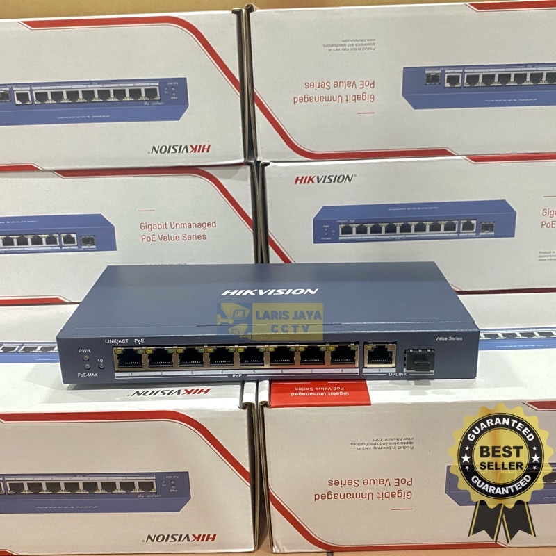 HIKVISION POE DS-3E0310P-E/M SWITCH HUB POE 8PORT + 2 UPLINK